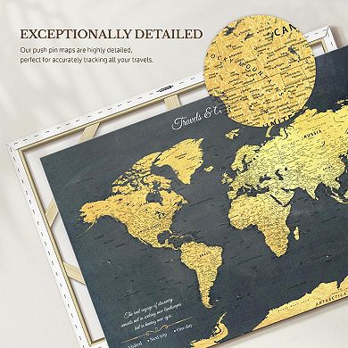Real Voyage Push Pin World Map