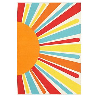 Modern Area Rug Machine Washable Vacuum Clean Stain Resistant Floor Cover for Kid's Room Playroom
