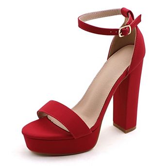 Chunky Platform Heel Ankle Strap Sandal