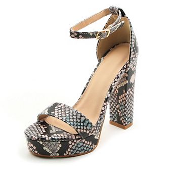 Chunky Platform Heel Ankle Strap Sandal