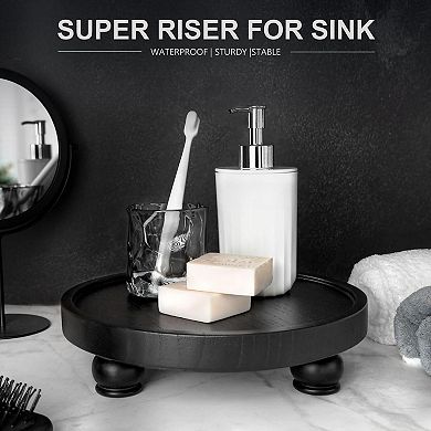 Modern Wood Riser Display Tray Home Decor