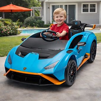 Lufeiya 24V Licensed Lamborghini Ride-On Car for Kids with Drift Mode, Bluetooth Music, LED Lights