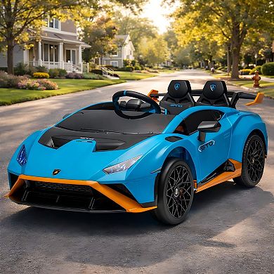 Lufeiya 24V Licensed Lamborghini Ride-On Car for Kids with Drift Mode, Bluetooth Music, LED Lights