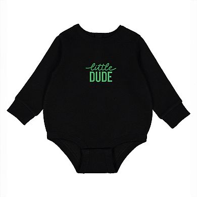 Embroidered Little Dude - Infant Fleece BodySuit