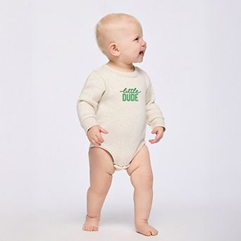 Embroidered Little Dude - Infant Fleece BodySuit