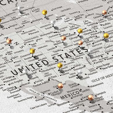 Our Adventures III Push Pin World Map