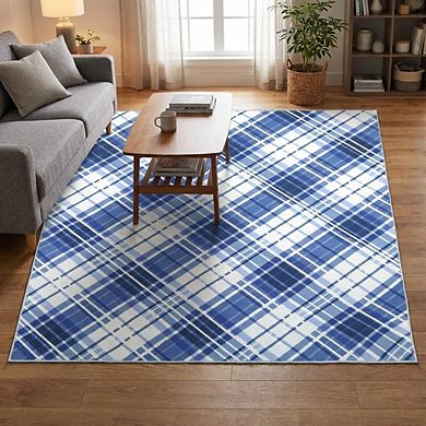 Modern Area Rug Machine Washable Non Slip Non Shedding Stain Resistant Floor Cover for Dining Room