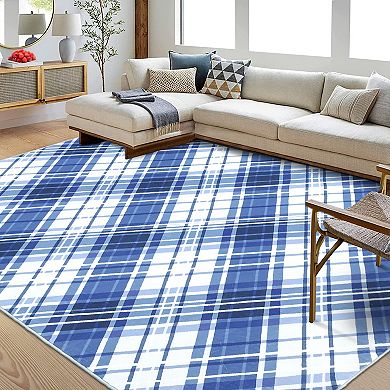 Modern Area Rug Machine Washable Non Slip Non Shedding Stain Resistant Floor Cover for Dining Room