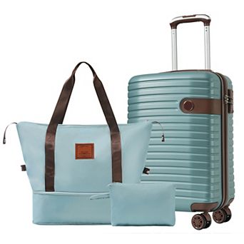 Whisen 3 pc Airline Approved Luggage Set, 20-inch Lightweight Hardshell ABS Suitcases with Wheels