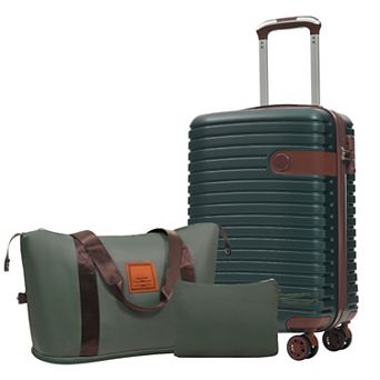 Whisen 3 pc Airline Approved Luggage Set, 20-inch Lightweight Hardshell ABS Suitcases with Wheels