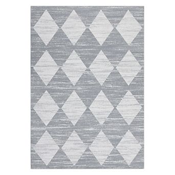 Modern Area Rug Low Pile Pet Friendly Non Slip Vacuum Clean Carpet for Kid's Room Dining Room