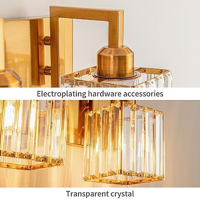 ZLAIQB 20.47" 3-Light Modern Crystal Bathroom Wall Lamp