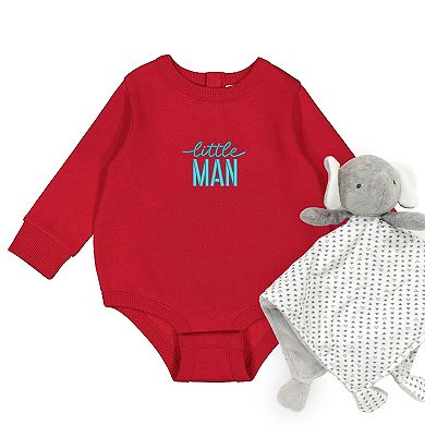 Embroidered Little Man - Infant Fleece BodySuit