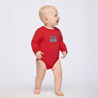 Embroidered Little Man - Infant Fleece BodySuit