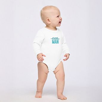 Embroidered Little Man - Infant Fleece BodySuit