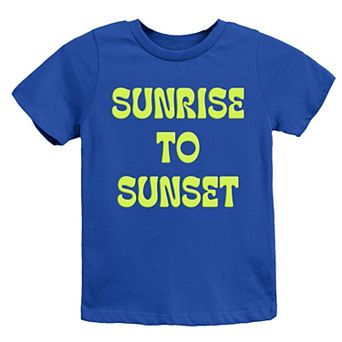Sunrise To Sunset Puff Print - Youth Short Sleeve Graphic T-Shirt