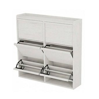 Shoe Cabinet with 6 Flip Drawers Hidden Entryway Shoe Storage Organizer with Adjustable Shelves