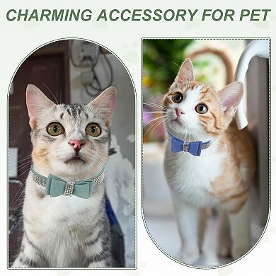 Bling Dog Collar Adjustable Leather Diamond Sparkling 1Pc