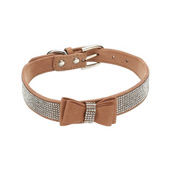 Bling Dog Collar Adjustable Leather Diamond Sparkling 1 pc