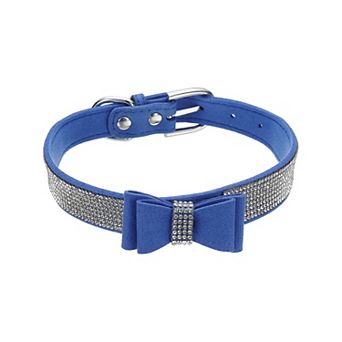 Bling Dog Collar Adjustable Leather Diamond Sparkling 1 pc