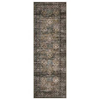Medallion Area Rug Non Slip Stain Resistant Vacuum Clean Ultra Thin Carpet for Bedroom Bathroom