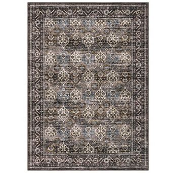 Medallion Area Rug Non Slip Stain Resistant Vacuum Clean Ultra Thin Carpet for Bedroom Bathroom