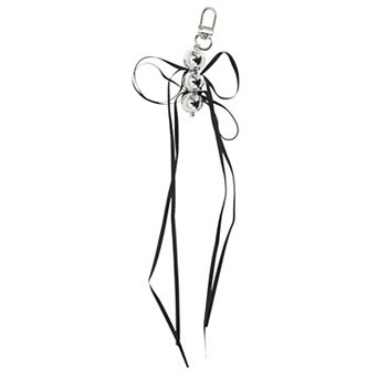 Beads Ribbon Bow Handbag Charms Keychains 1 pc