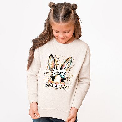 Coquette Bunny Dot Bow - Youth Graphic Sweatshirt