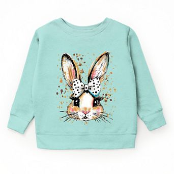Coquette Bunny Dot Bow - Youth Graphic Sweatshirt
