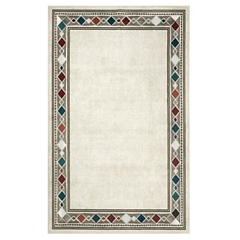 Vintage Area Rug Machine Washable Vacuum Clean Ultra Thin Stain Resistant Carpet for Kid's Room