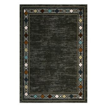 Vintage Area Rug Machine Washable Vacuum Clean Ultra Thin Stain Resistant Carpet for Kid's Room