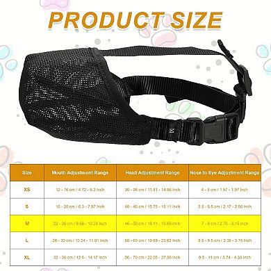 1Pc Soft Mesh Muzzle Adjustable Covered Mouth Guard Breathable