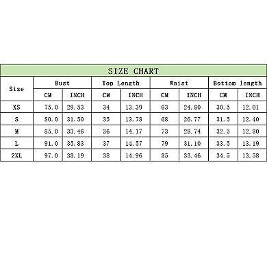 Womens High Waisted Bikini Sets Tummy Control Swimsuits Front Tie 2 Pieces Bathing Suit
