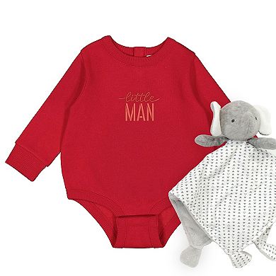 Embroidered Little Man - Infant Fleece BodySuit