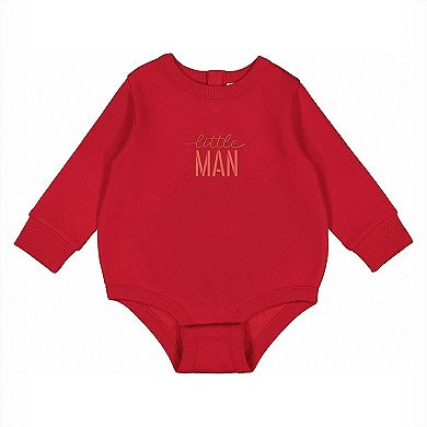 Embroidered Little Man - Infant Fleece BodySuit