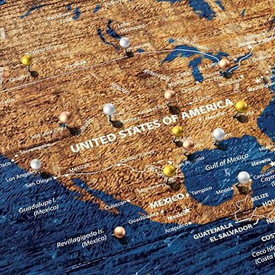 Adventure Awaits VI Push Pin World Map