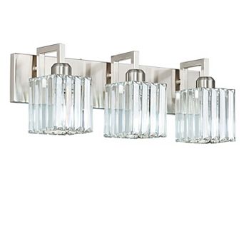 Modern Crystal Vanity Light Sleek Metal Wall Sconce for Bathroom and Home