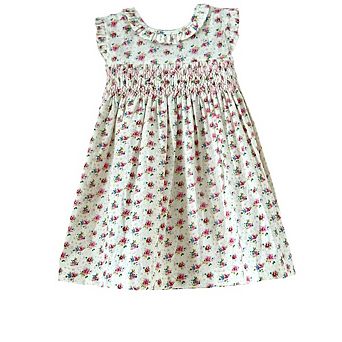 Baby Girls Sleeveless Floral Smocked Dress