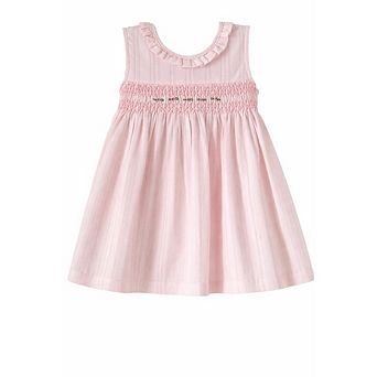 Baby Girls Sleeveless Floral Smocked Dress