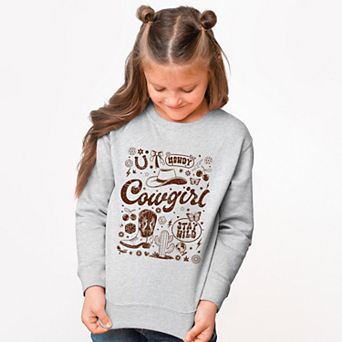 Cowgirl Sketched Icons - Youth Graphic Sweatshirt