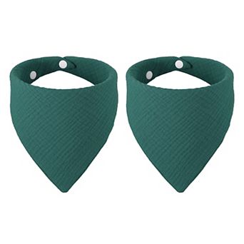 Triangle Dog Bandanas with Button Pet Scarf Adjustable 2Pcs, 16.5 x 11.4 Inch