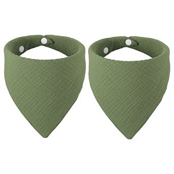 Triangle Dog Bandanas with Button Pet Scarf Adjustable 2Pcs, 16.5 x 11.4 Inch