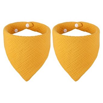 Triangle Dog Bandanas with Button Pet Scarf Adjustable 2Pcs, 16.5 x 11.4 Inch