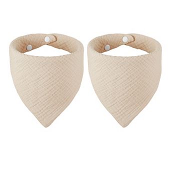 Triangle Dog Bandanas with Button Pet Scarf Adjustable 2Pcs, 16.5 x 11.4 Inch