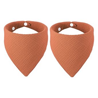 Triangle Dog Bandanas with Button Pet Scarf Adjustable 2Pcs, 16.5 x 11.4 Inch