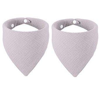 Triangle Dog Bandanas with Button Pet Scarf Adjustable 2Pcs, 16.5 x 11.4 Inch