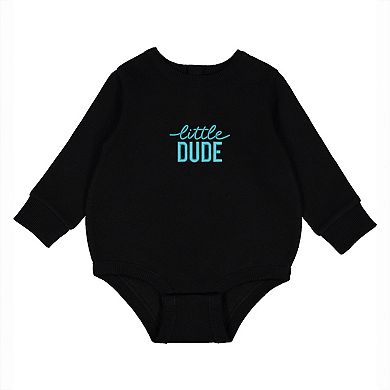 Embroidered Little Dude - Infant Fleece BodySuit