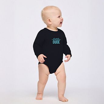 Embroidered Little Dude - Infant Fleece BodySuit