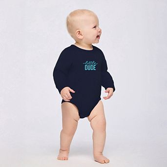 Embroidered Little Dude - Infant Fleece BodySuit