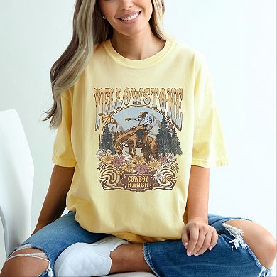 Yellowstone Cowboy Ranch - Women's Garment Dyed Graphic T-Shirt